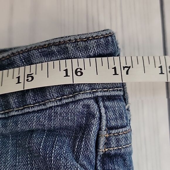Levi Strauss signature low-rise bootcut blue denim jeans Size 12S - Picture 13 of 15